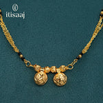 Traditional Micro Gold Plated Dual Vati Short Mangalsutra - 4096