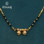 Traditional Micro Gold Plated Dual Vati Short Mangalsutra - 4055