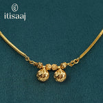 Traditional Micro Gold Plated Dual Vati Short Mangalsutra - 5130
