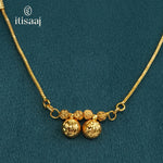 Traditional Micro Gold Plated Dual Vati Short Mangalsutra - 5127