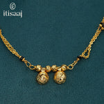 Traditional Micro Gold Plated Dual Vati Short Mangalsutra - 4098