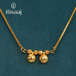 Traditional Micro Gold Plated Dual Vati Short Mangalsutra - 5125