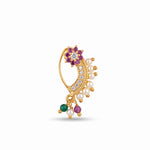 Traditional Micro Gold Plated Maharashtrian Nath Pressing - 5595