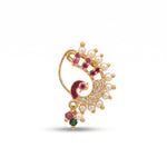 Traditional Micro Gold Plated Maharashtrian Nath Pressing - 5716