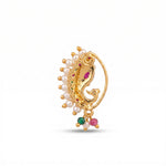 Traditional Micro Gold Plated Maharashtrian Nath Pressing - 5553
