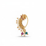 Traditional Micro Gold Plated Maharashtrian Nath Pressing - 5595