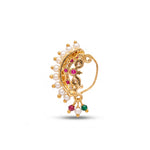 Traditional Micro Gold Plated Maharashtrian Nath Pressing - 5392