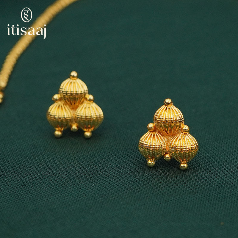 Traditional Micro Gold Plated Necklace Set - 723