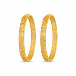 Traditional Micro Gold Plated Textured Designer Bangles | Ethnic Bangles - 5765-67