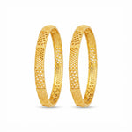 Traditional Micro Gold Plated Textured Designer Bangles | Ethnic Bangles - 5768-70