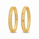 Traditional Micro Gold Plated Textured Designer Bangles | Ethnic Bangles - 5777-79