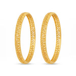 Traditional Micro Gold Plated Textured Designer Bangles | Ethnic Bangles - 5786-88