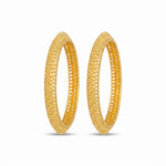 Traditional Micro Gold Plated Textured Designer Bangles | Ethnic Bangles - 5842-44