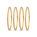 Traditional Micro Gold Plated Textured Designer Bangles | Ethnic Bangles (Set of 2 pair - 4 Pc) - 5824-26