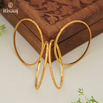 Traditional Micro Gold Plated Textured Designer Bangles | Ethnic Bangles (Set of 2 pair - 4 Pc) - 5824-26