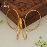 Traditional Micro Gold Plated Textured Designer Bangles | Ethnic Bangles (Set of 2 pair - 4 Pc) - 5827-29