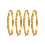 Traditional Micro Gold Plated Textured Designer Bangles | Ethnic Bangles (Set of 2 pair - 4 Pc) - 5854-56