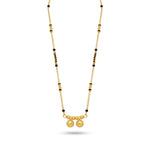 Traditional Micro Gold Plated Vati Mangalsutra with Black Bead Chain - 3882