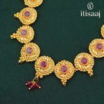 Traditional Micro Plated Long Necklace Set - 3581