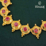 Traditional Necklace Set with Matching Earrings - 3807