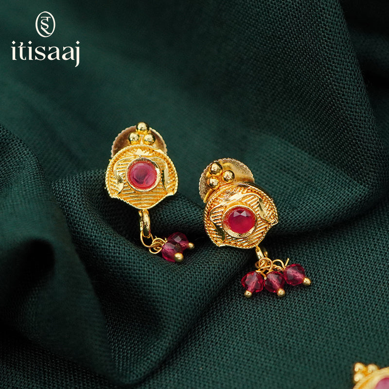 Traditional Necklace Set with Matching Earrings - 3807